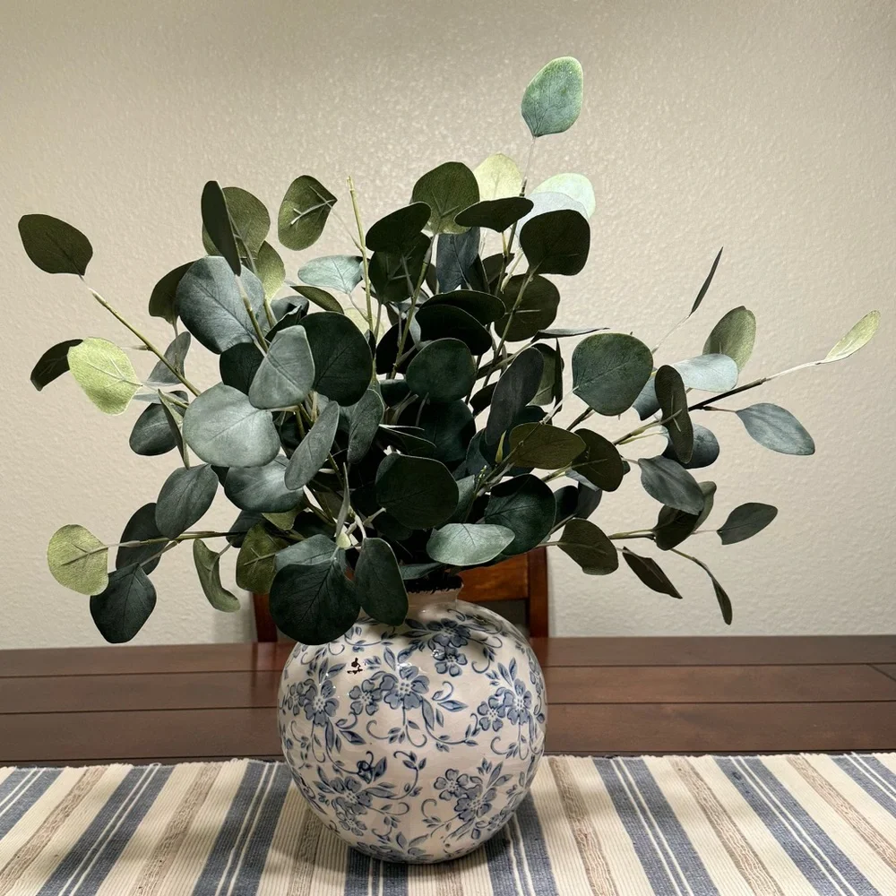 Faux Silver Dollar Eucalyptus Stems